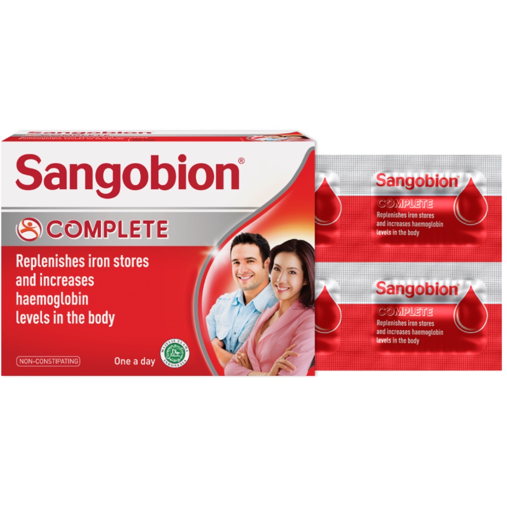 (chính hãng Indonesia) Sangobion viên uống bổ sung sắt và axit folic (28 viên)