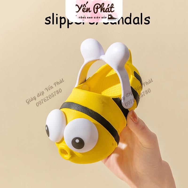 Dép EVA Chống Trượt Họa Tiết Chú Ong Hoạt Hình Thời Trang Mùa Hè Xinh Xắn Cho Bé Size 18-23 MS9015