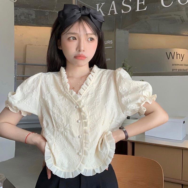 Áo croptop phong cách hàn quốc siêu xinh 2023 M01