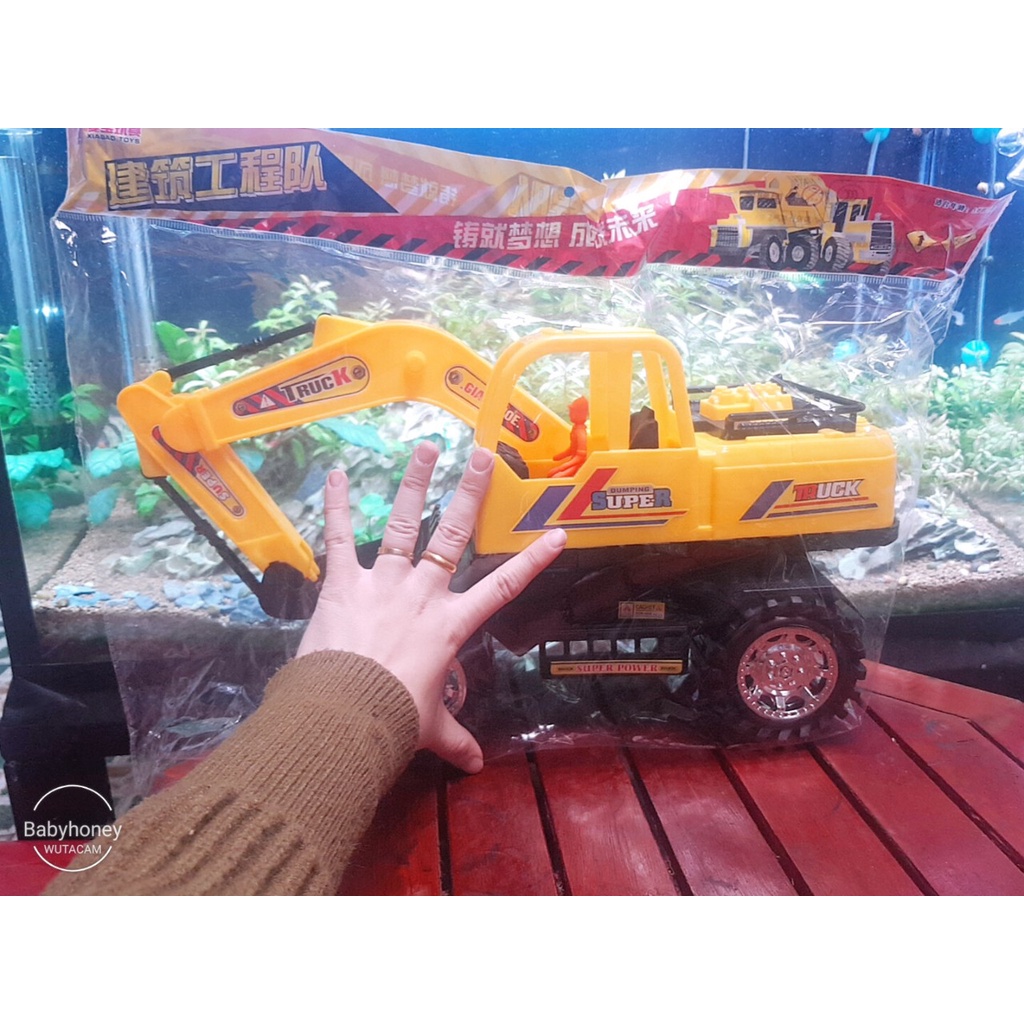 ĐỒ CHƠI MÁY CẨU, MÁY XÚC SIZE ĐẠI 45CM, XE CÔNG TRÌNH LOẠI TO