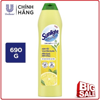 Kem tẩy chuyên dụng Sunlight|Phiên bản nâng cấp từ Cif|Siêu sạch Siêu sáng|Chai 690g