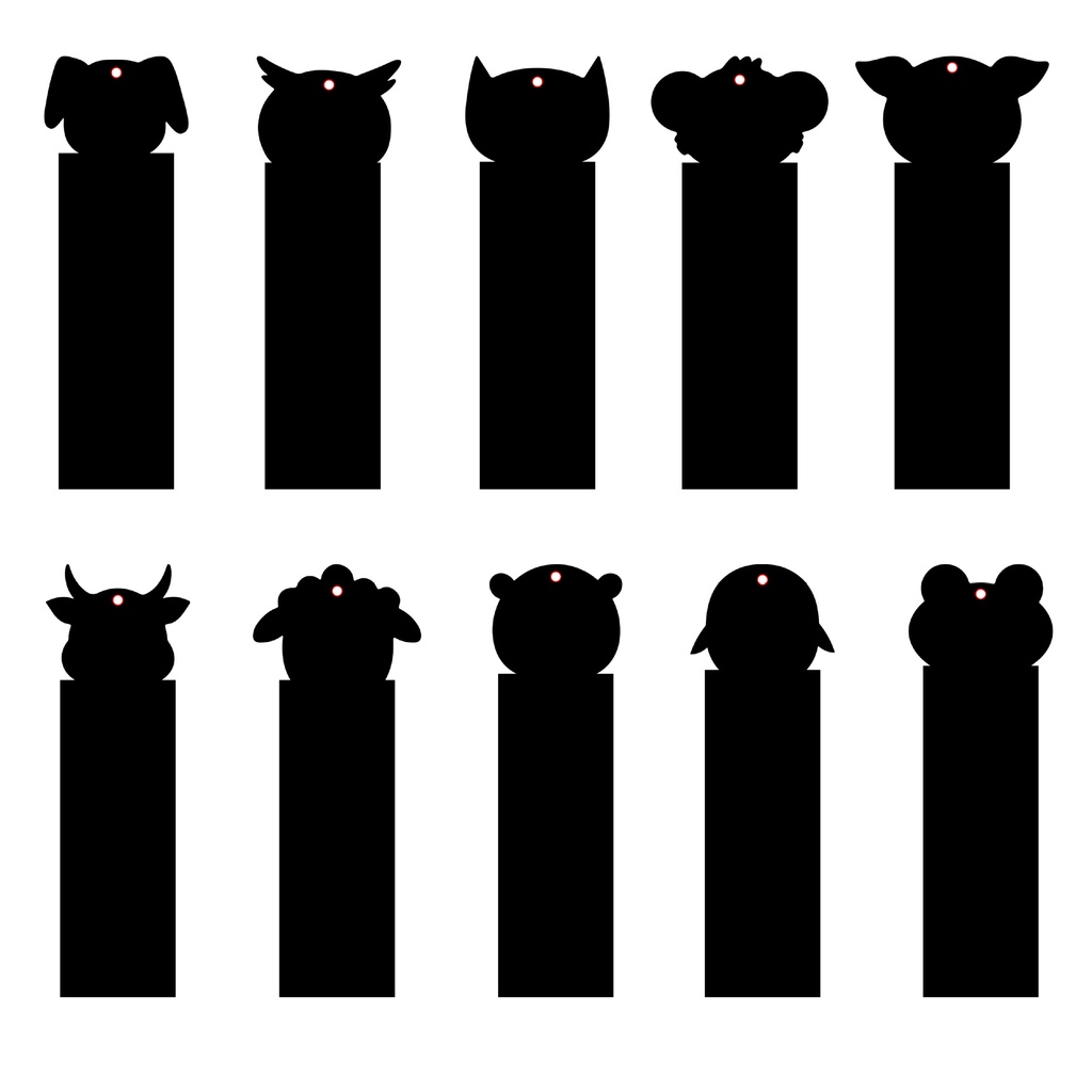 Set 12 Thẻ Đánh Dấu Trang Sách Vẽ Tranh Bằng Giấy Hình Hoạt Hình Nhiều Màu Sắc Sáng Tạo Dành Cho Trẻ Em DIY