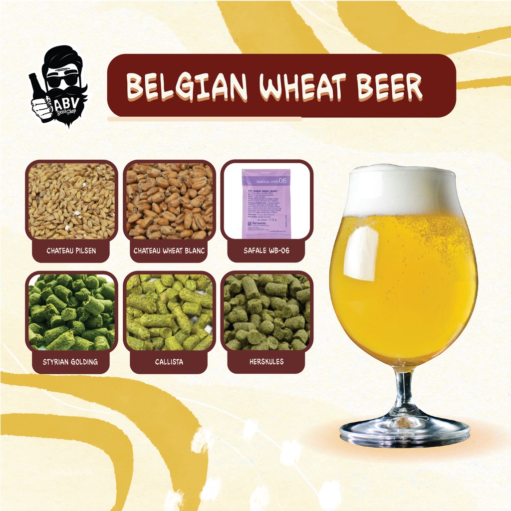 Set nguyên liệu nấu bia Belgian Wheat Beer