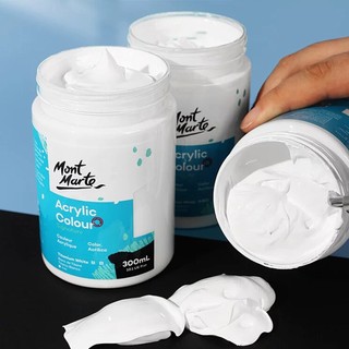 Màu Acrylic Mont Marte 300ml Đen/Trắng