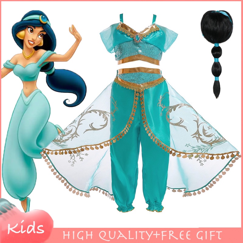 Bộ Trang Phục Hóa Trang Công Chúa Jasmine Xinh Xắn Cho Bé Gái