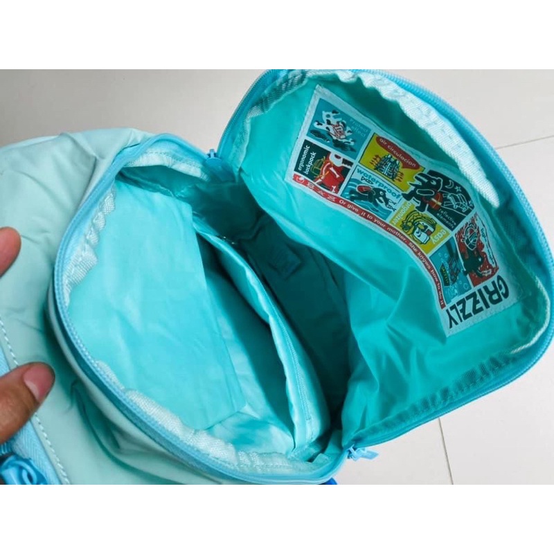 TNS - Balo vừa laptop medium  Grizzly backpack - -màu xanh mint siêu đẹp