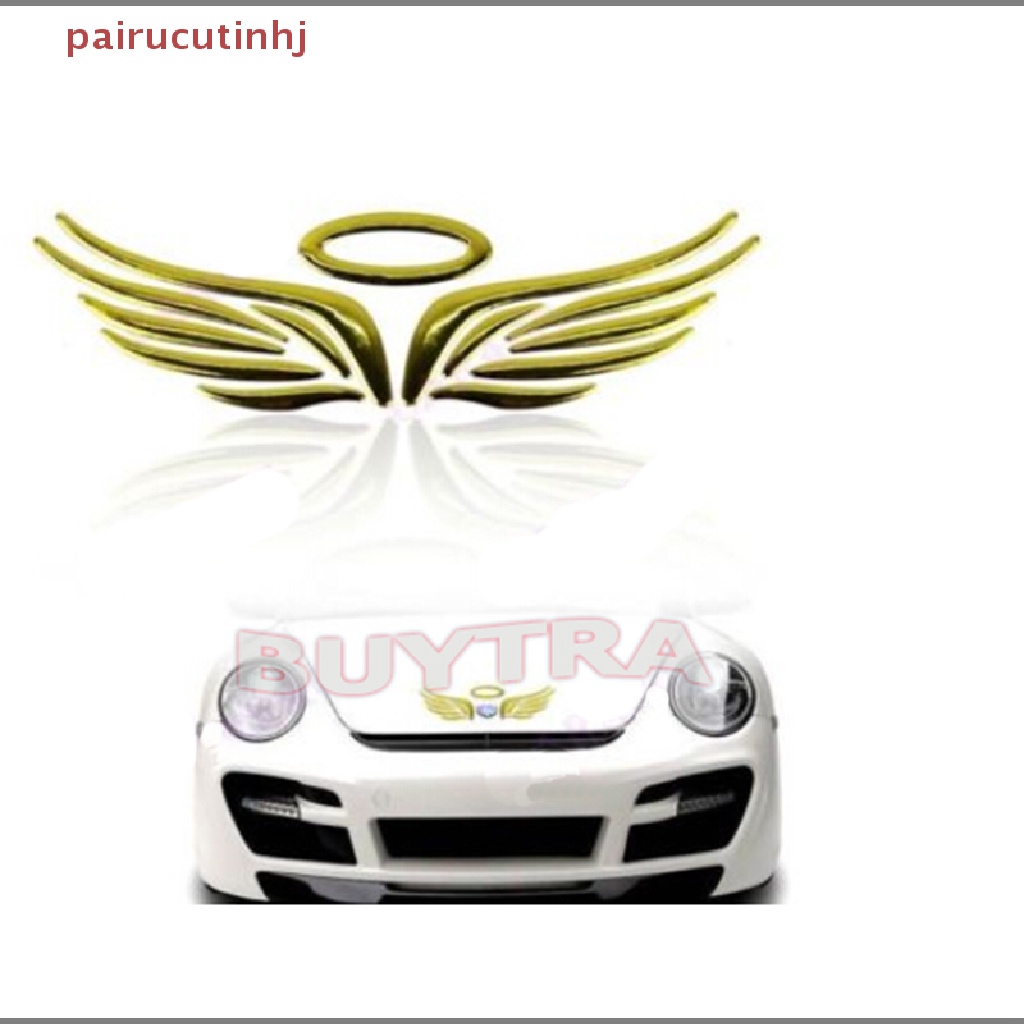 Miếng Dán Logo Hình Đôi Cánh Thiên Thần 3D 3 Màu Tùy Chọn Trang Trí Xe Hơi / Xe Tải