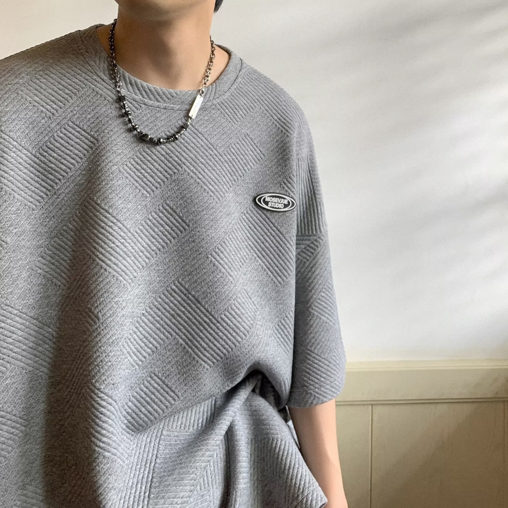 Áo Thun Nam Tay Ngắn Phong Cách hip hop Đường Phố Hàn Quốc Cỡ Lớn M-3XL