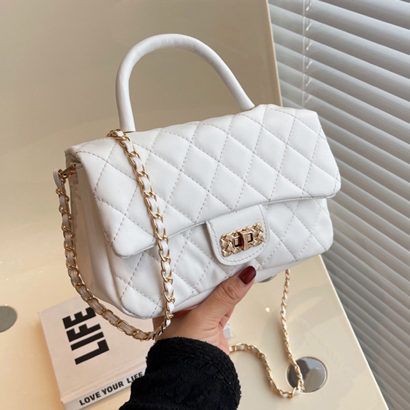 Ielgy Túi Đeo Chéo Thêu Chỉ Hình Thoi Chất Lượng Cao Cho Nữ