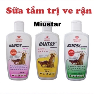Hình ảnh Sữa Tắm Ve Rận Bọ Chét Chó Mèo Hantox Shampoo 200ml chính hãng