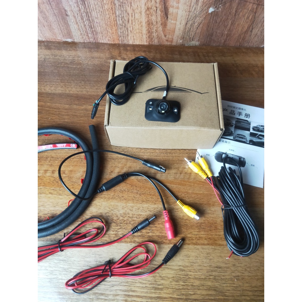 Camera soi lề ô tô gắn gương KHÔNG KHOAN góc quay rộng dùng cho màn DVD thường và màn Taplo