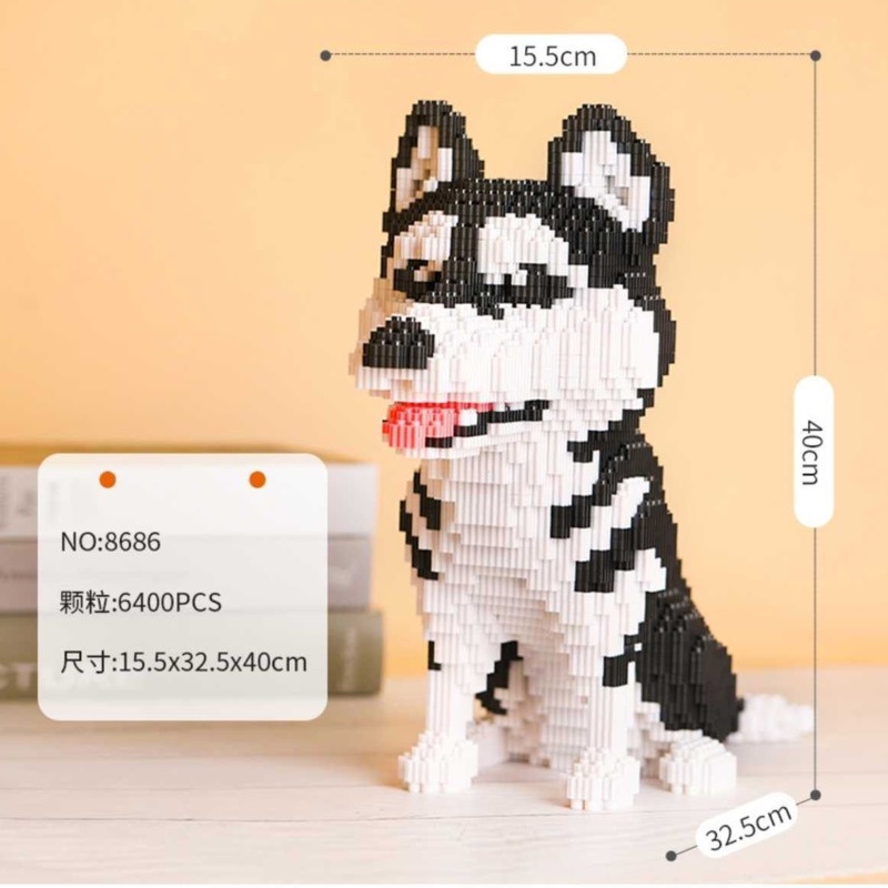 lego one piece đồ chơi bộ lego lego lắp ráp mô hình Đồ Chơi Lắp Ráp Lego Hình Chú Chó Husky Cho Trẻ Em Và Người Lớn