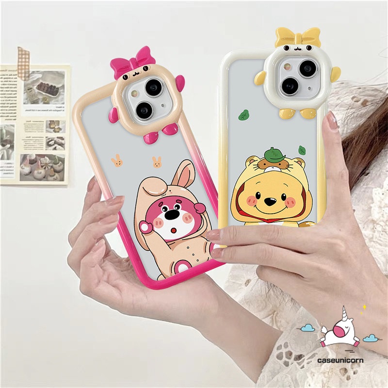 Ốp Điện Thoại Mềm Hình Gấu Winnie the Pooh 3D Dễ Thương Cho iPhone 11 13 14 12 Pro Max XR 14 8 7 6s 6 + XS Max X SE 2020