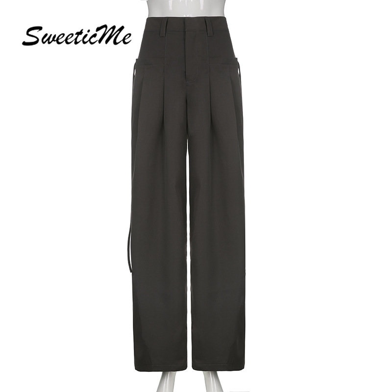 Quần Dài Lưng Cao Màu Trơn Dáng Ôm Thời Trang 2023 Cho Nữ