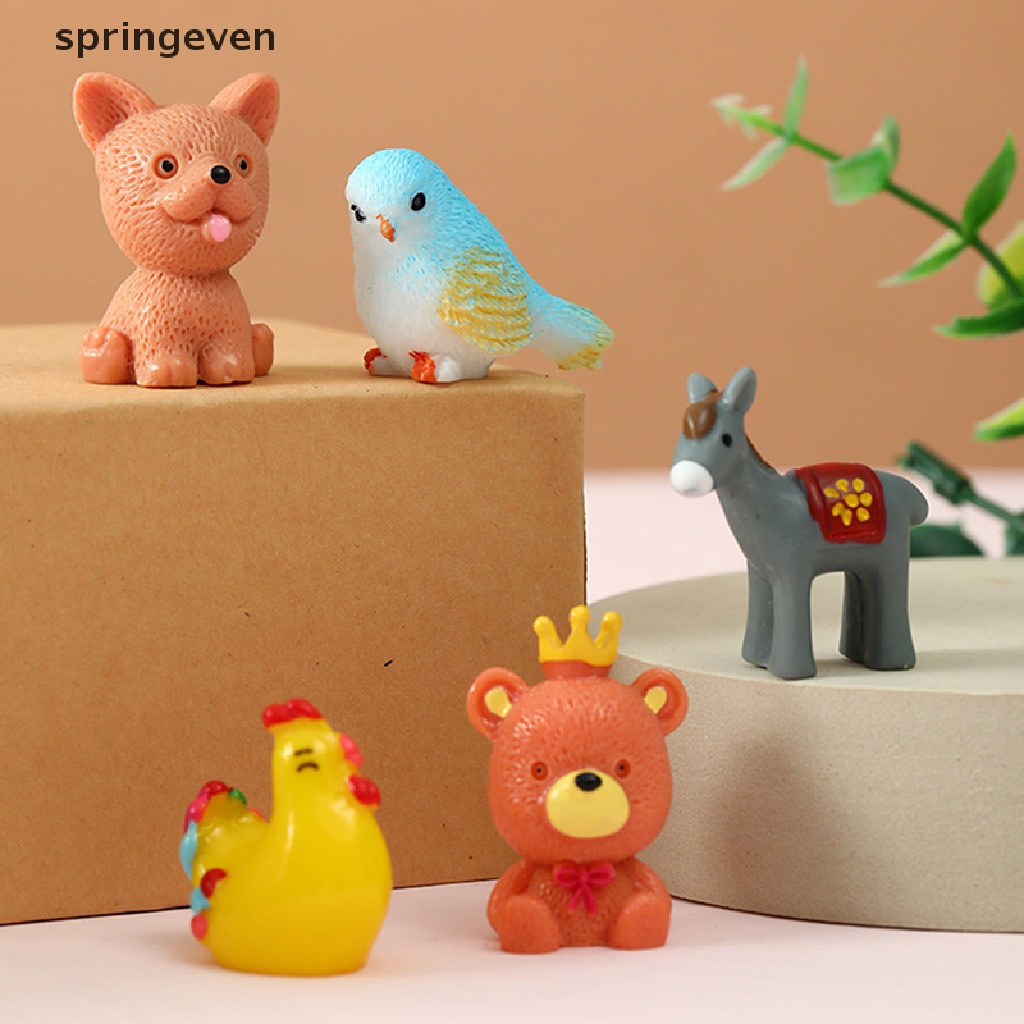 Springeven Set 5 Hộp Đồ Chơi Mô Hình Động Vật Giả Kẹo Bất Ngờ Kèm Túi Đựng