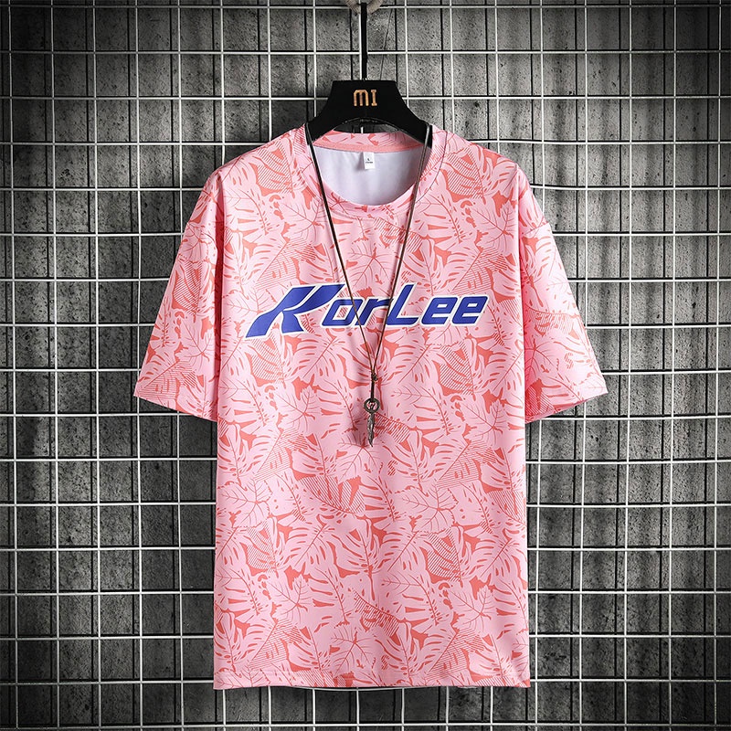 Áo Thun Ngắn Tay Cổ Tròn In Hình Lá Phong Thời Trang Mùa Hè Trẻ Trung Dành Cho Nam