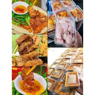 ☘vú heo ướp sa tế hộp 500g.
