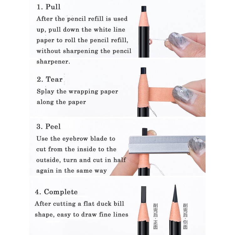 Chì Kẻ  Mày, Chì Xé 1818  Định Hình Cân Bằng Lông Mày  Một Cách Tự Nhiên Bằng Cách Kẻ Mày Hay Phẩy Sợi, Không Thấm Nước