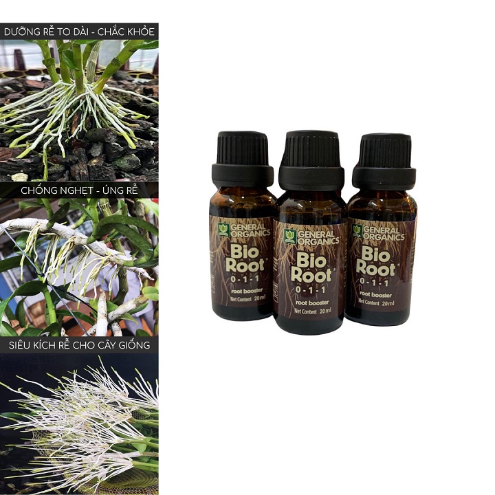 CHẾ PHẨM HỮU CƠ KÍCH RỄ CỰC MẠNH BIO ROOT 0-1-1 CHAI 20ML - GIÚP KÍCH THÍCH SINH TRƯỞNG