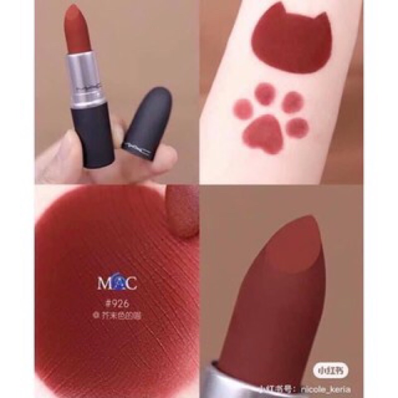 Son Mac nhám chính hãng Powder Kiss,thỏi son lì Mac với độ bám màu tốt, lên màu chuẩn, chất lì mịn như nhung
