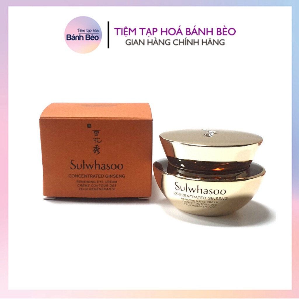 Kem mắt nhân sâm giảm các dấu hiệu lão hóa Sulwhasoo Concentrated Ginseng Renewing Eye Cream 5ml