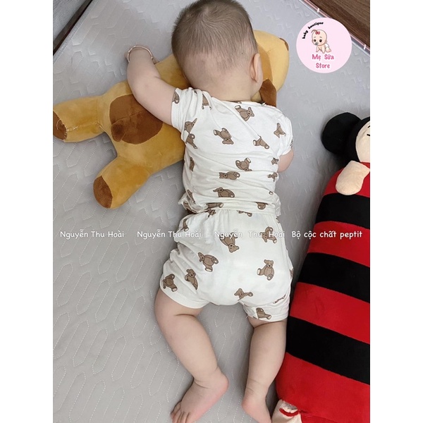 Bộ Cộc Tay HNkids chất peptit sợi tre cho bé