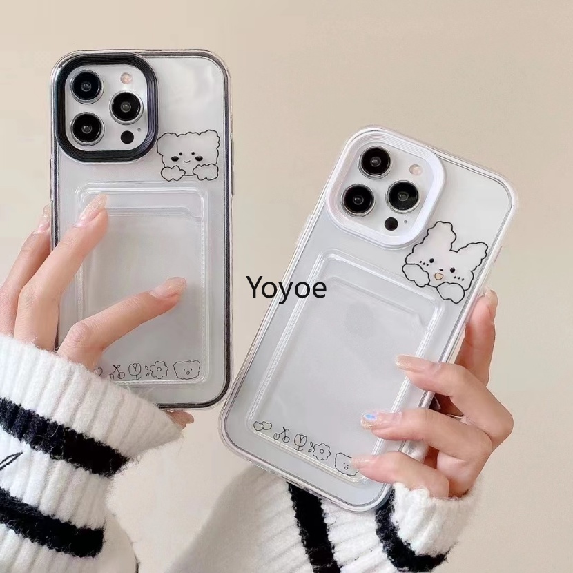 Ốp Điện Thoại Silicone Mềm Trong Suốt Chống Sốc In Hình Hoạt Hình Cho IPhone 14 Plus 11 12 13 14 Pro XS Max X XR 7 8 6 Plus Giá Đỡ