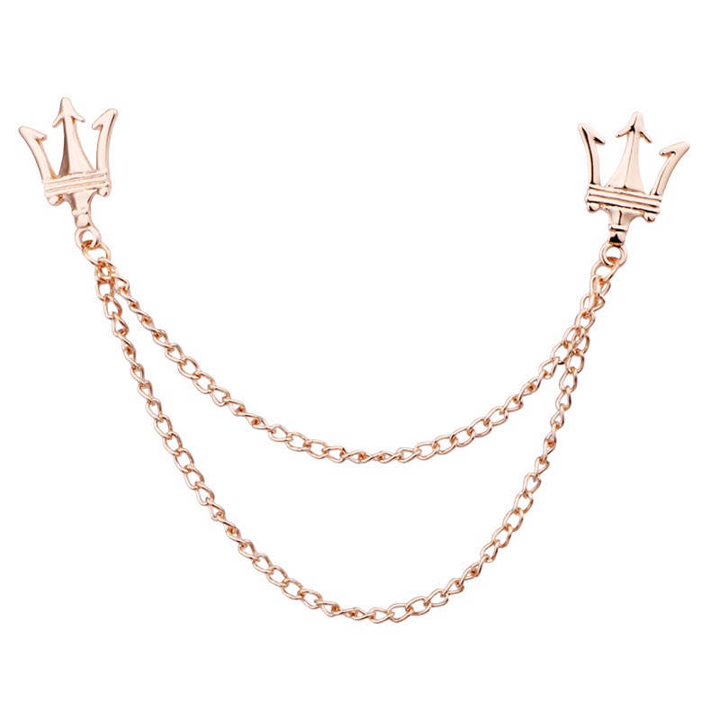 Ghim Cài Áo Ba Lớp Đính Đá Thời Trang Hàn Quốc Cho Nam Nữ