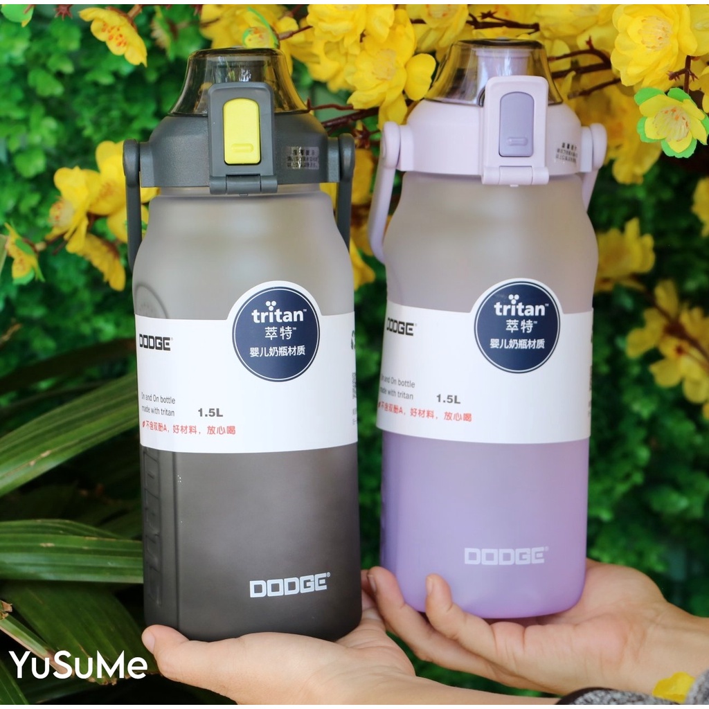 Bình Nước❤️FREESHIP❤️Thể Thao Nhựa Tritan 1500ml Kèm Sticker 3D