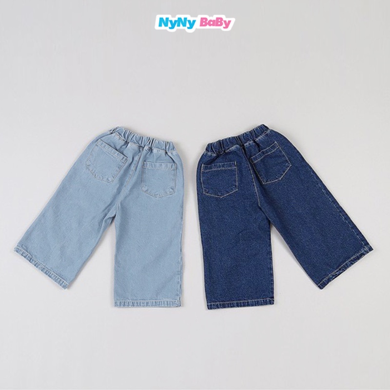 Quần Jean Ống Suông Cho Bé Trai Bé Gái Nyny Baby Vải Jean Mềm Phong Cách Hàn Quốc Mang Từ 1 - 7 Tuổi