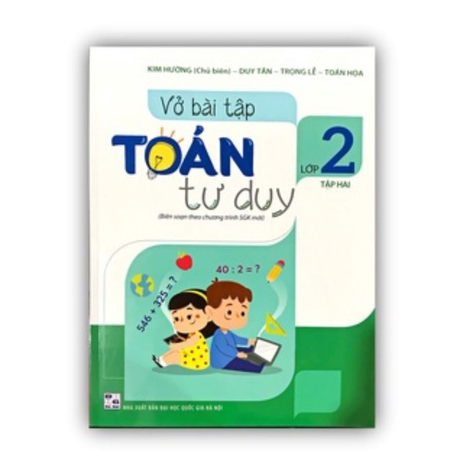 Sách - Combo Vở Bài tập Toán Tư Duy Lớp 2 Tập 1 + Tập 2