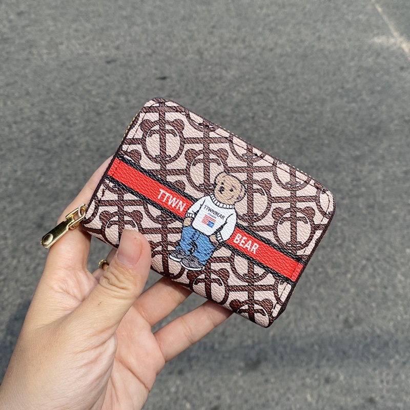 Ví ngắn nữ, ví mini Gấu Nâu