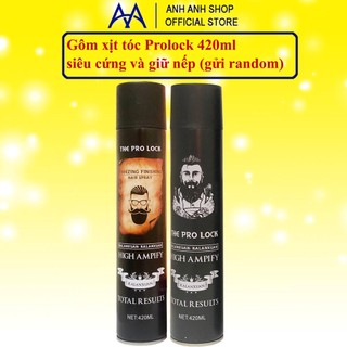 Gôm xịt tóc tạo phồng The Pro Lock 420ml - New 2019(random màu)
