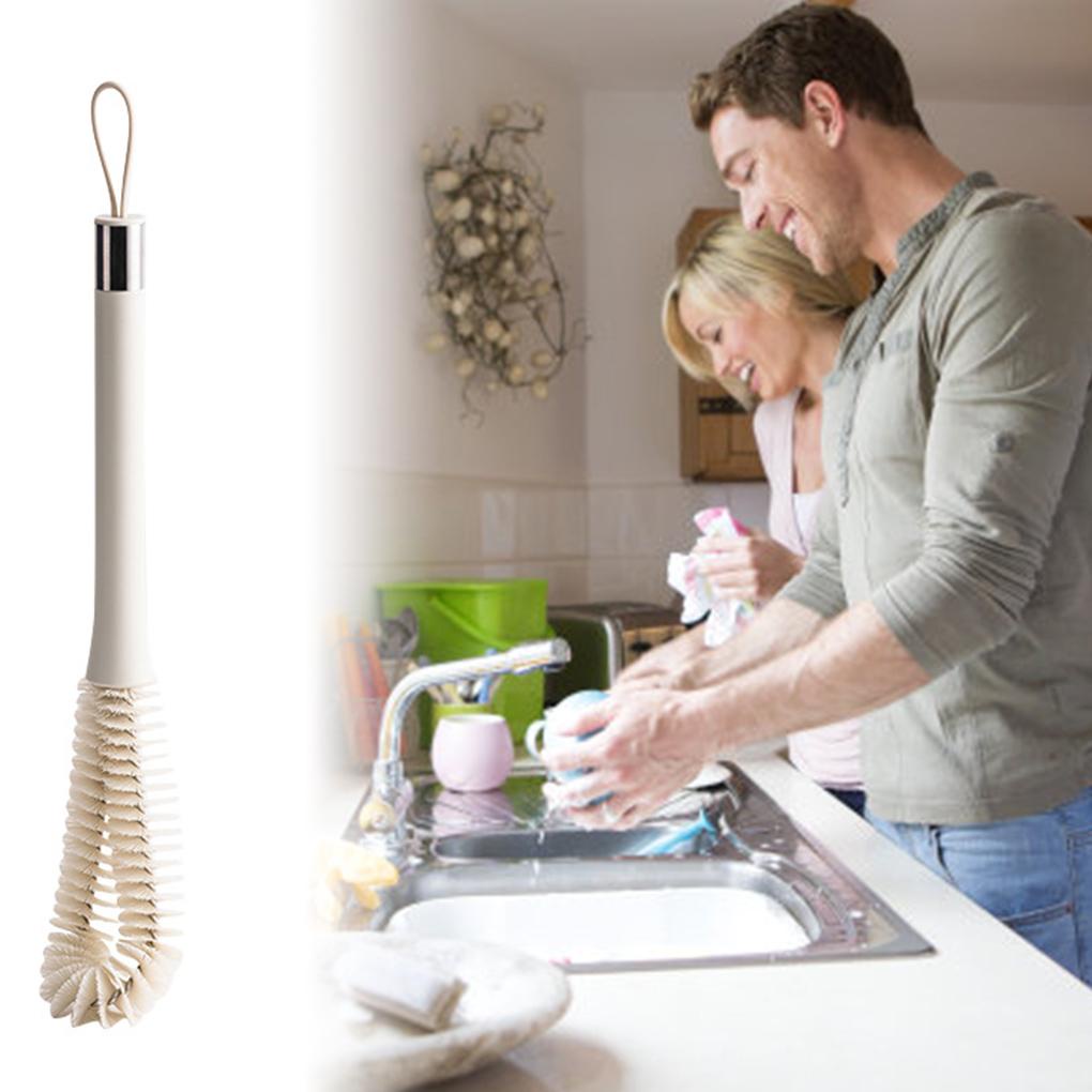 Cọ Rửa Ly Bằng Silicone Cán Dài Tiện Lợi Dành Cho Nhà Bếp