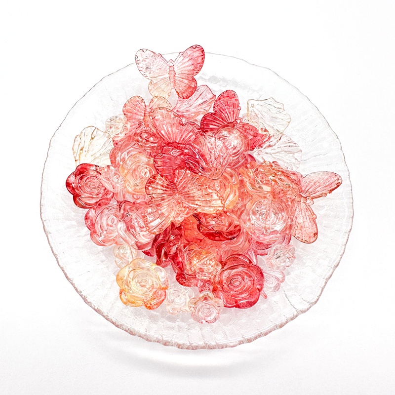 Túi 20g Hạt Nhựa Acrylic Màu Sắc Gradient Dùng Làm Trang Sức DIY