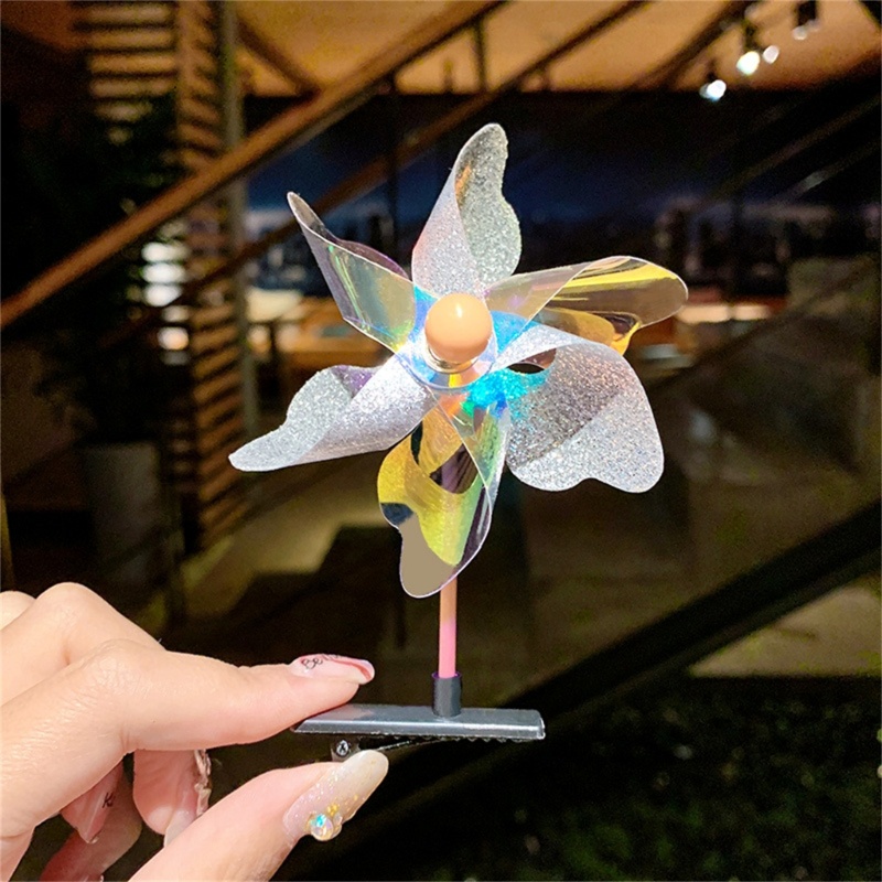 Kẹp Tóc Hình Cối Xay Gió Nhiều Màu Xinh Xắn Cho Bé Gái