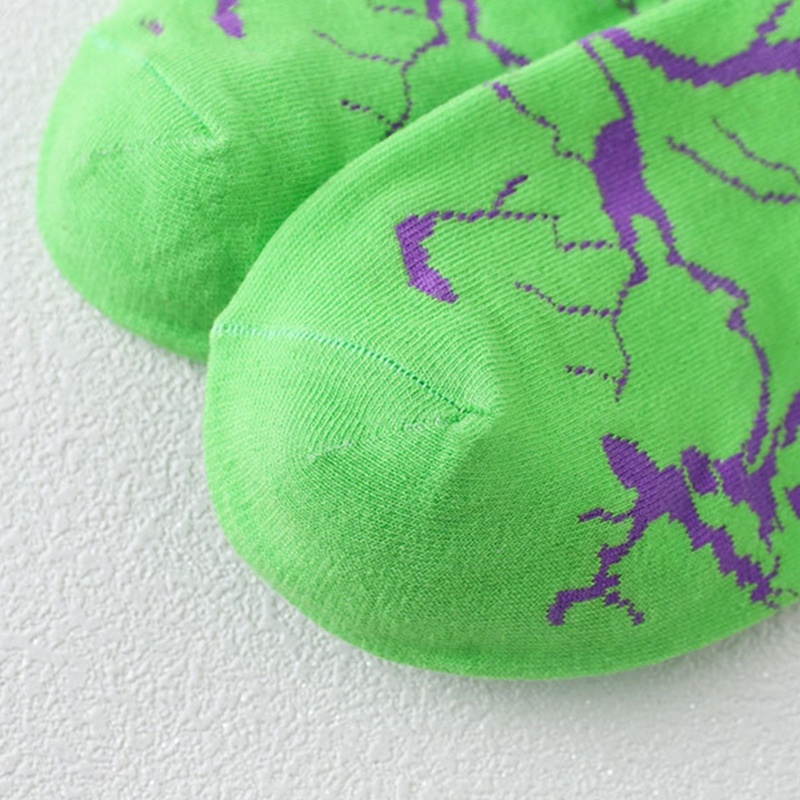 Vớ Cotton Dài Họa Tiết Kẻ Sọc Vui Nhộn Phong Cách Harajuku Đường Phố Cho Nam Và Nữ