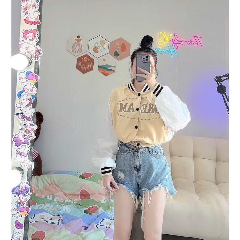 Áo Khoác Dù 2 Lớp Kiểu Dáng Bomber Cánh Dơi Phối Nút Form Rộng Cực Đẹp - CLITUS