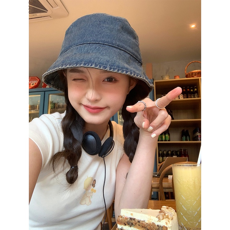 [My Head Is Not Round] Mũ Xô Mỏng Phong Cách Cao Bồi Mùa Xuân Hè Dễ Phối Đồ Cho Nữ