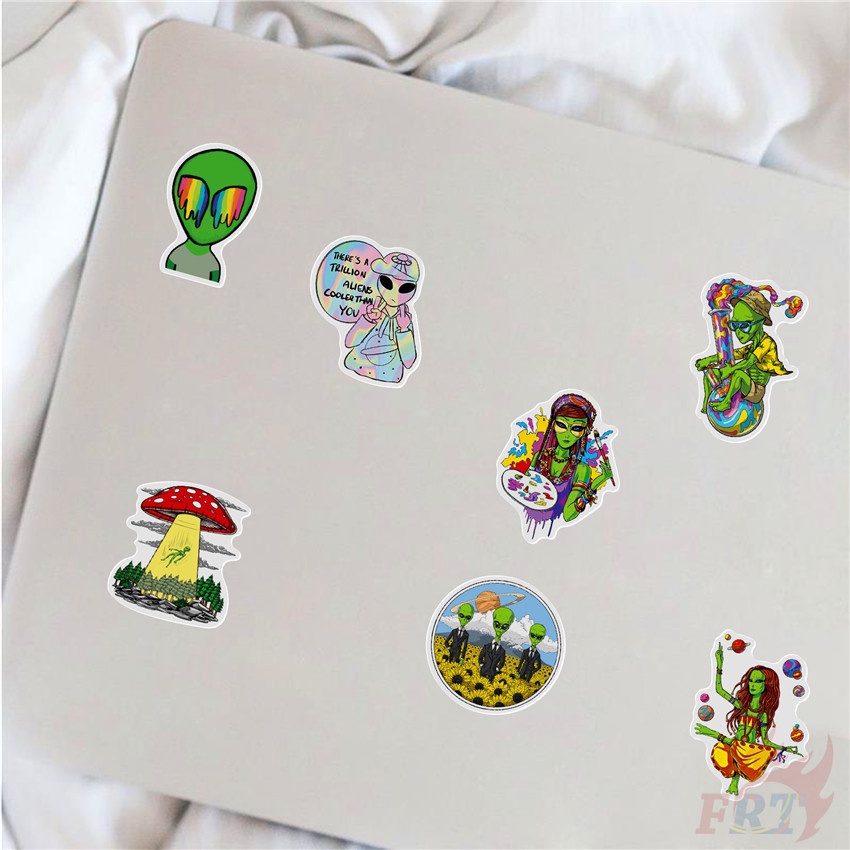 ❉ Sticker Dán Trang Trí Hình Người Ngoài Hành Tinh Vui Nhộn Series 01 ❉ Bộ 50 Sticker Chống Thấm Nước Xinh Xắn Dùng Trong Trang Trí