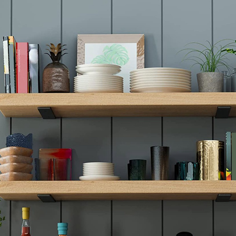 Set 2 Giá Đỡ Kệ Gắn Tường Bằng Sắt Kích Thước 10 Inch Phong Cách Hiện Đại