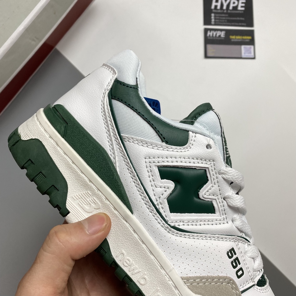 Giày NB550 White Green  - Hype Sneaker | Phiên bản high quality.