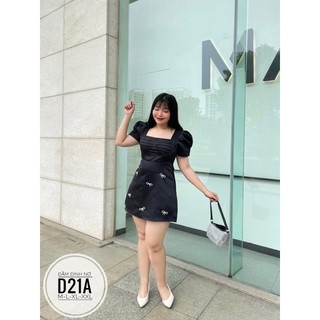 BIGSIZE Đầm đính nơ D21A