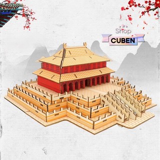 Đồ chơi lắp ráp gỗ 3D mô hình Điện Thái Hòa Tử Cấm Thành cắt lazer - 127 mảnh ghép