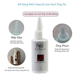 Bột nhổ lông tai chó mèo Petis