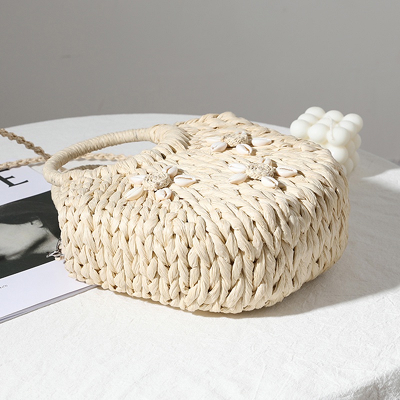 Túi Đeo Chéo Đan Tay Hình Vỏ Sò IELGY Dễ Thương Thời Trang Đi Biển Cho Nữ