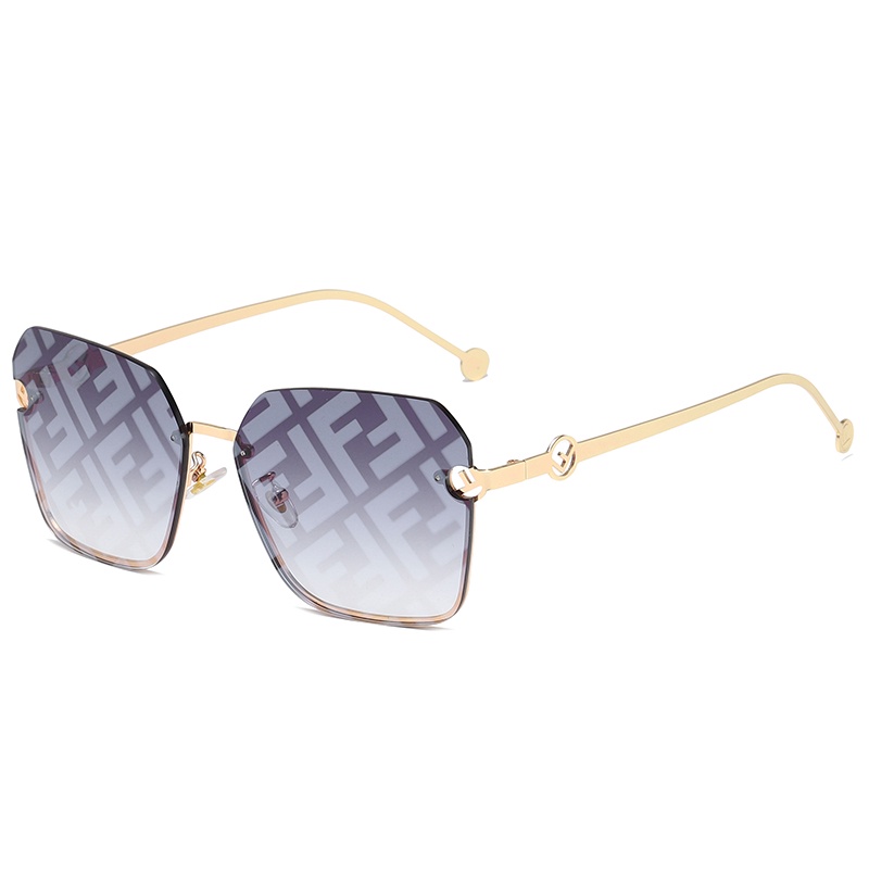 Kính Mát Fendi Gọng Kim Loại Chống Tia UV400 Thiết Kế Sang Trọng Phong Cách Thời Trang Mới Năm 2023