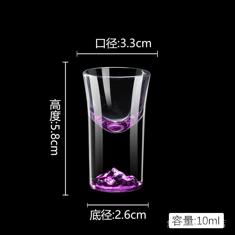 B...Jinshan Bộ Ly Thủy Tinh Uống Rượu Mini Hình Viên Đạn Màu Trắng Phong Cách Trung Hoa