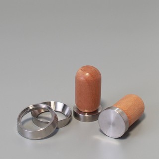 Vòng đong cà phê (dosing ring) và tay nén tamper gỗ cho máy pha cà phê Staresso Basic/Mini