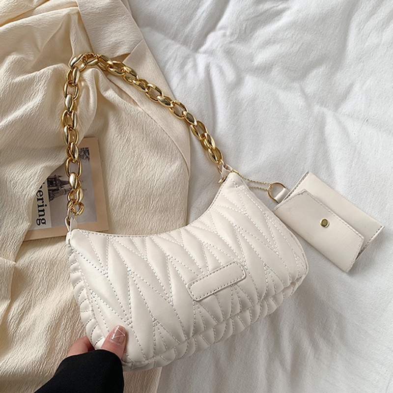 Túi Đeo Vai Thêu Họa Tiết Hình Thoi Thời Trang Cao Cấp Cho Nữ